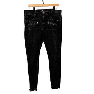Midheaven Denim Skinny Jeans with Chewed Hem | Size 32